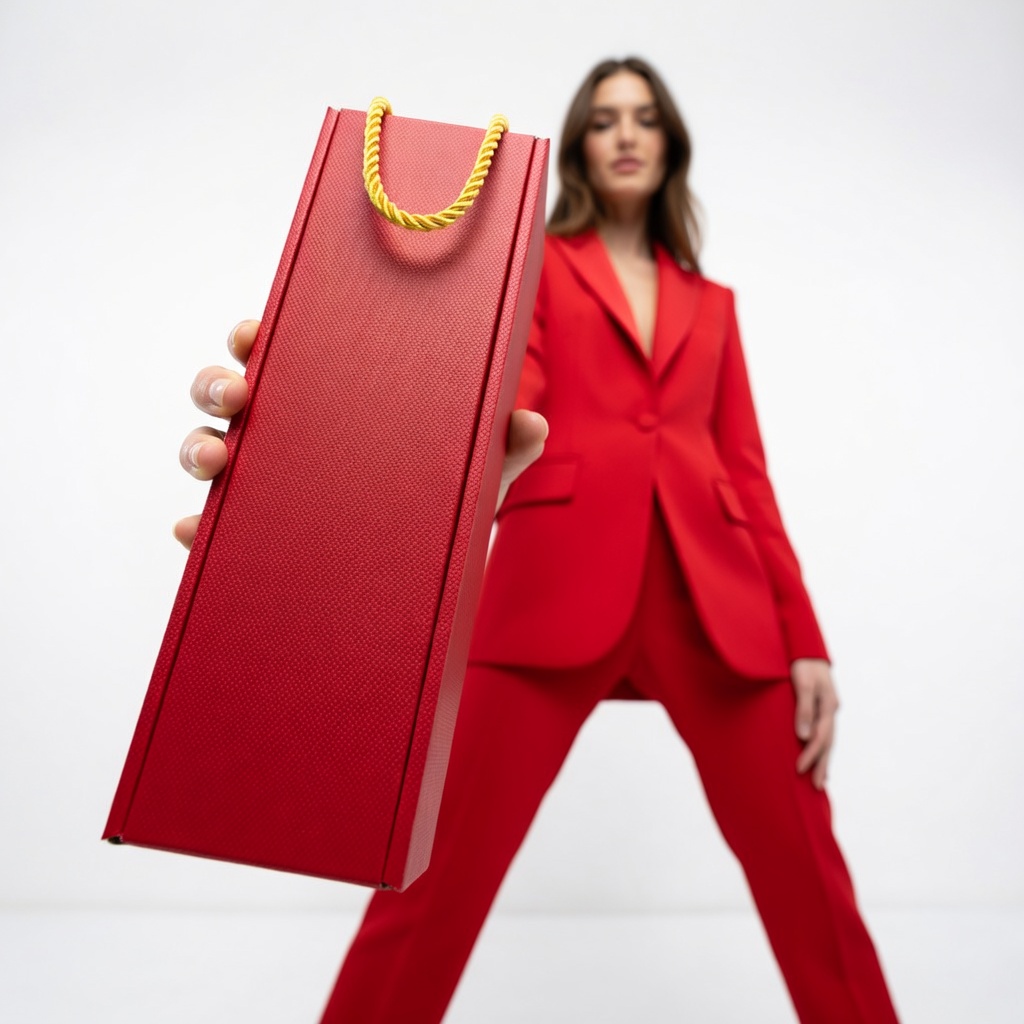 Czerwone pudełko na wino